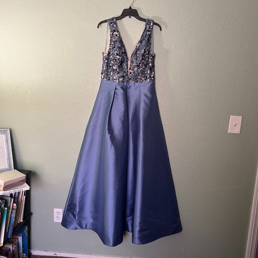 Nicole Miller Blue Gown